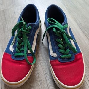 Vans Kids Colorblock Sneakers - Red, Navy & Green